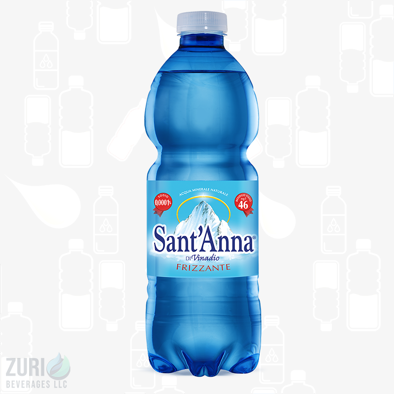 Sant'Anna Frizzante Sparkling Natural Mineral Water - 6 Pack (500ml) - Made in Italy
