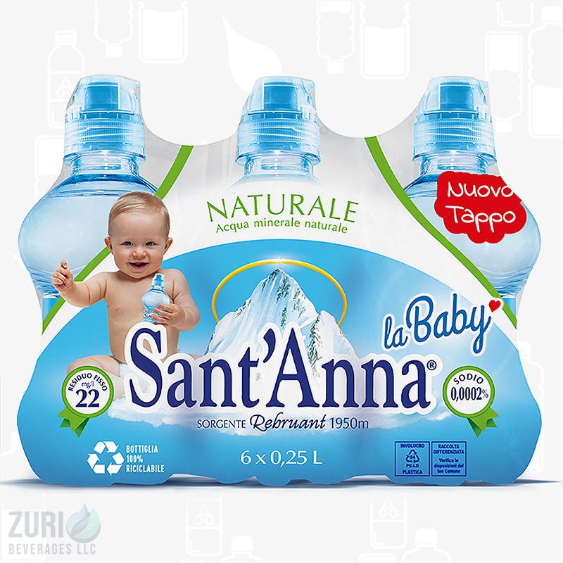 La Baby Sant’Anna low sodium Mineral Water - 8.45 Fl Oz - in Pallet of 324 Cases